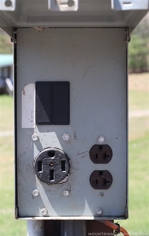 rv electrical connection box|electrical box for rv hookup.